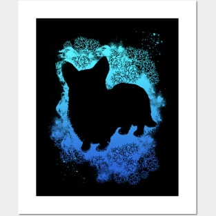 Corgi - Blue Posters and Art